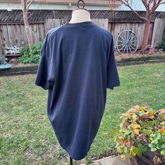 Vtg Autumn Fall Thanksgiving Best Fruit of the Loom Black USA T-Shirt XXL *Flaw* - Picture 5 of 12